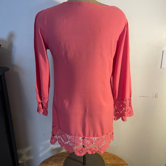Solitaire Swim orange cover up size small - Picture 4 of 7